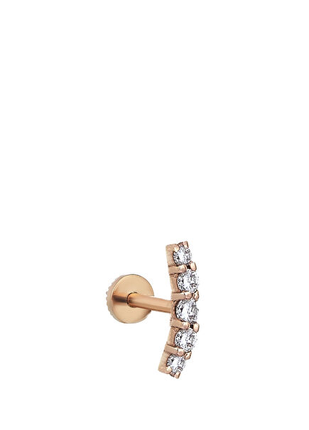 Pırlantalı Kadın Altın Kıkırdak Küpesi